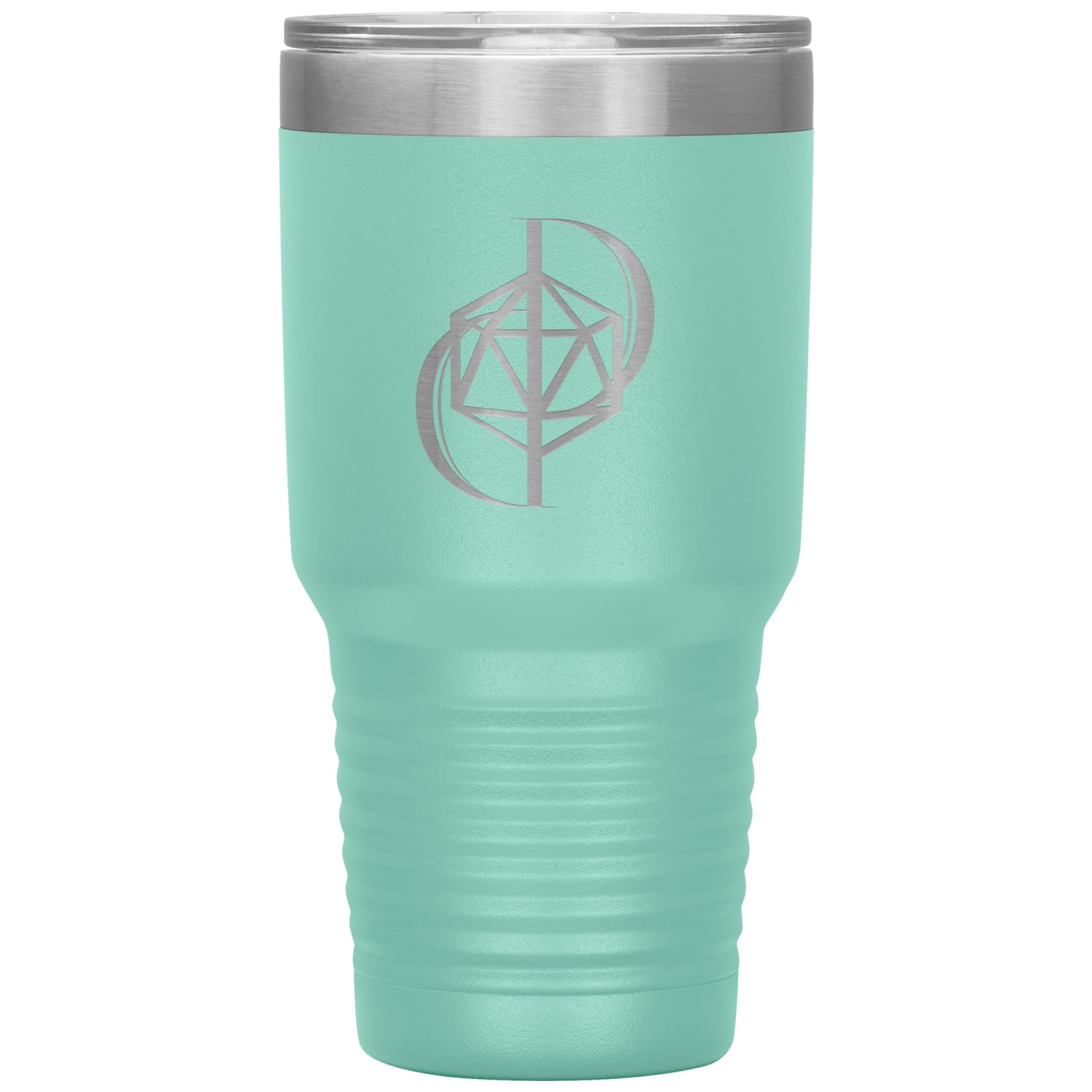 Dice Priori D20 Focus Logo 30oz Vacuum Tumbler - Teal - Dice Priori