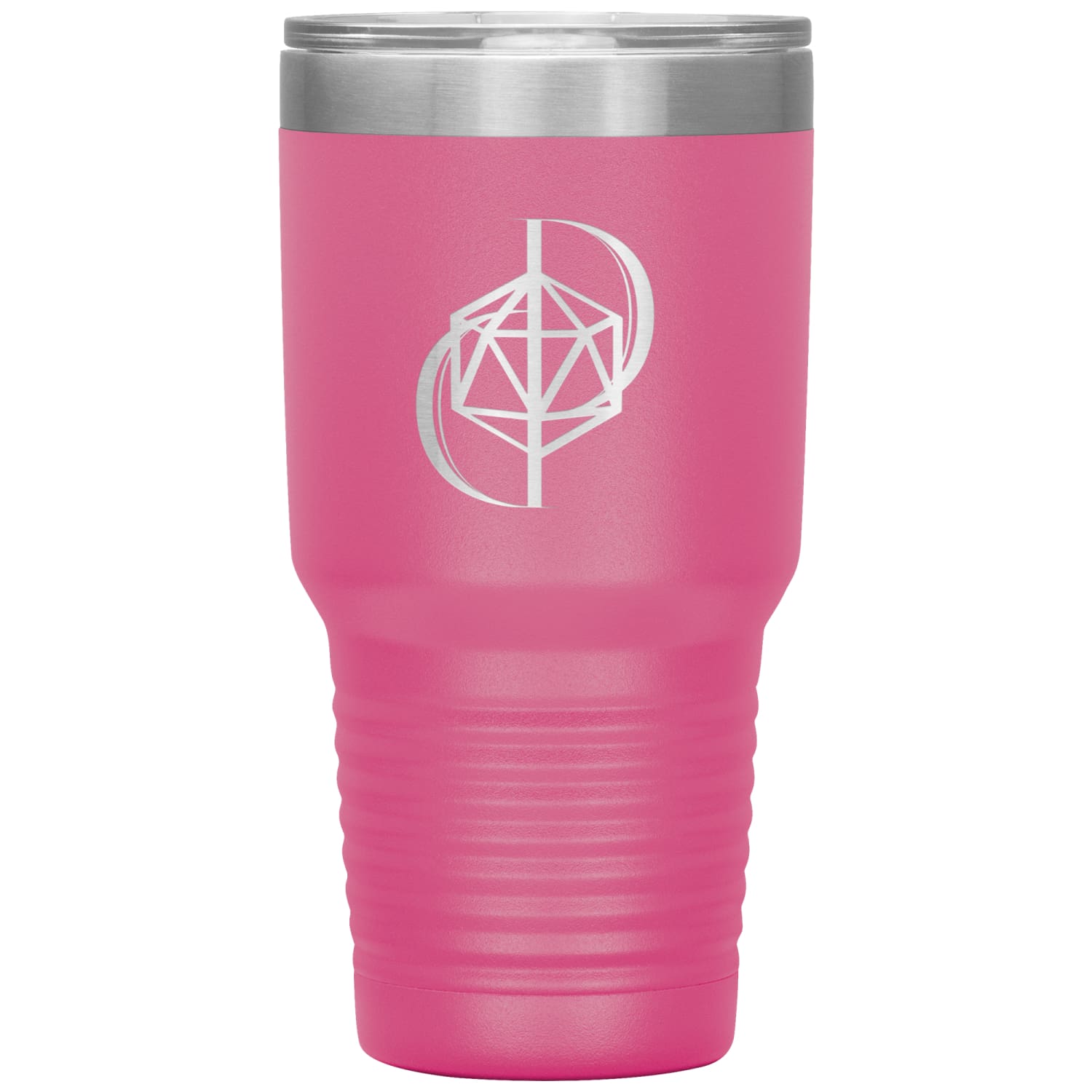 Dice Priori D20 Focus Logo 30oz Vacuum Tumbler - Pink - Dice Priori