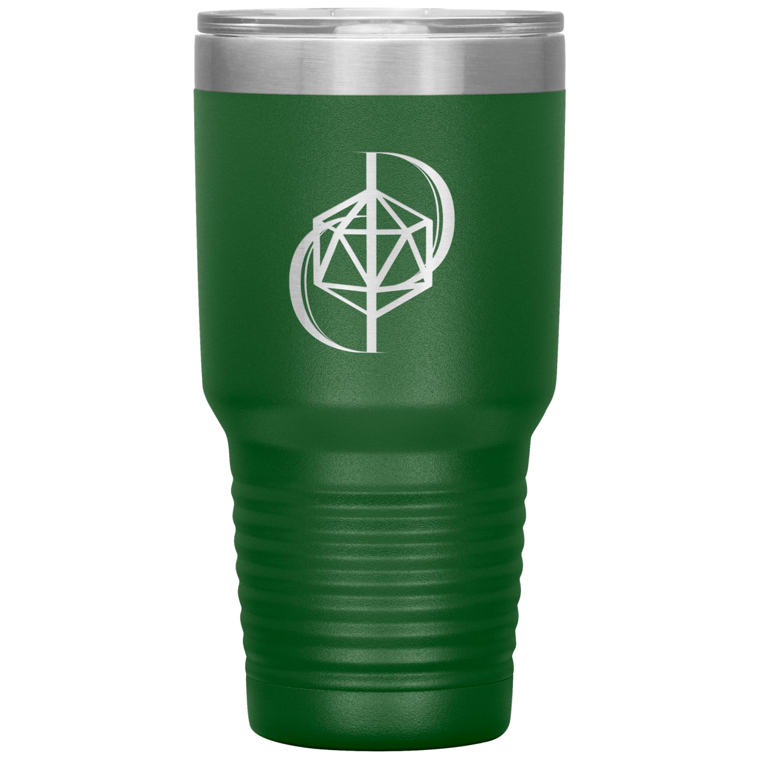 Dice Priori D20 Focus Logo 30oz Vacuum Tumbler - Green - Dice Priori