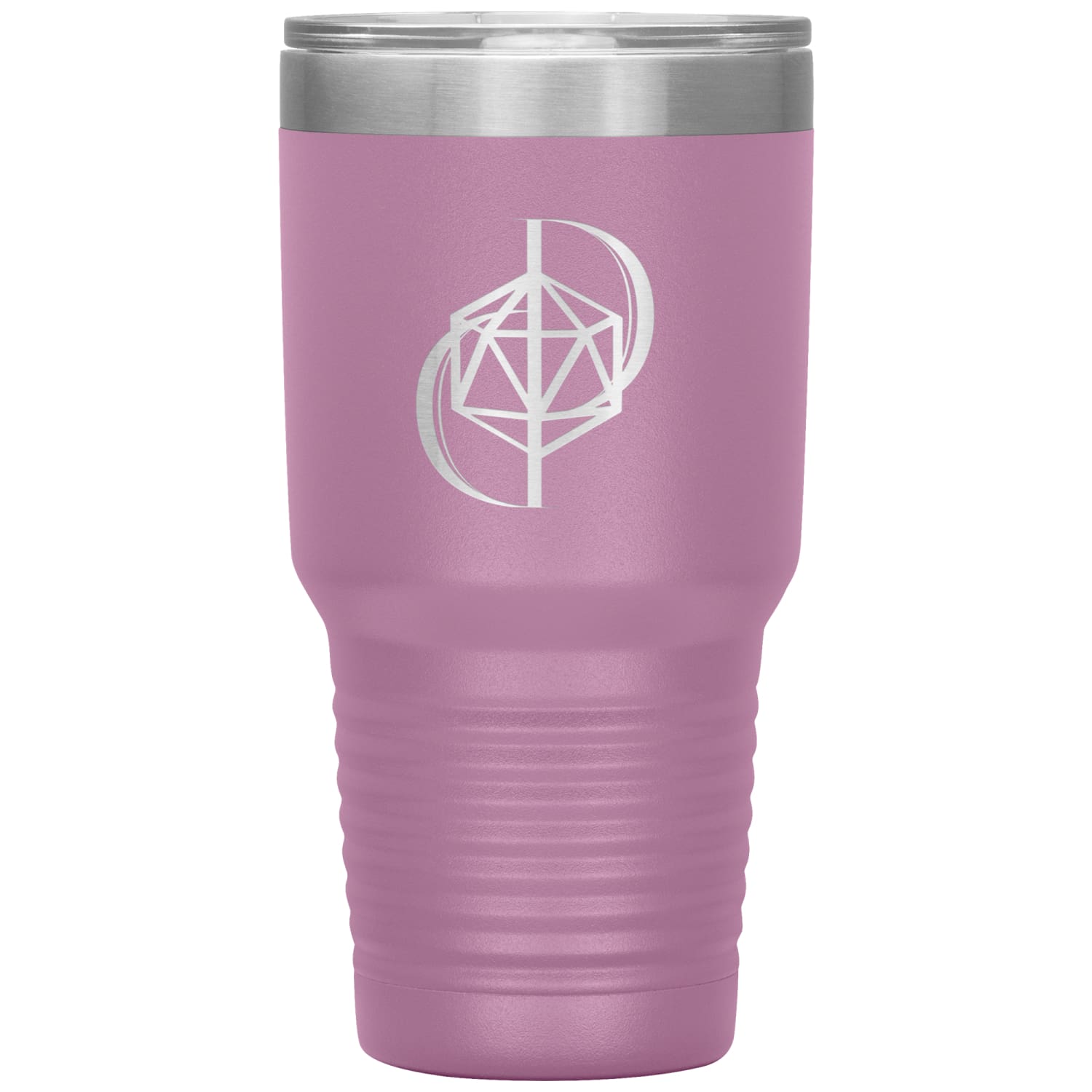 Dice Priori D20 Focus Logo 30oz Vacuum Tumbler - Light Purple - Dice Priori