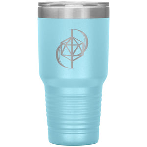 Dice Priori D20 Focus Logo 30oz Vacuum Tumbler - Light Blue - Dice Priori