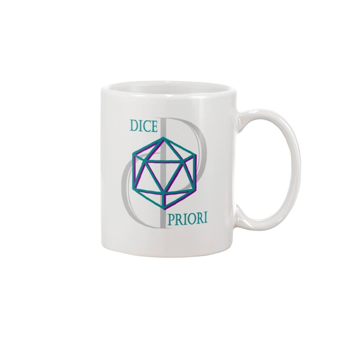 Dice Priori D20 Focus Text Logo 15oz Coffee Mug - White / 15OZ - Dice Priori