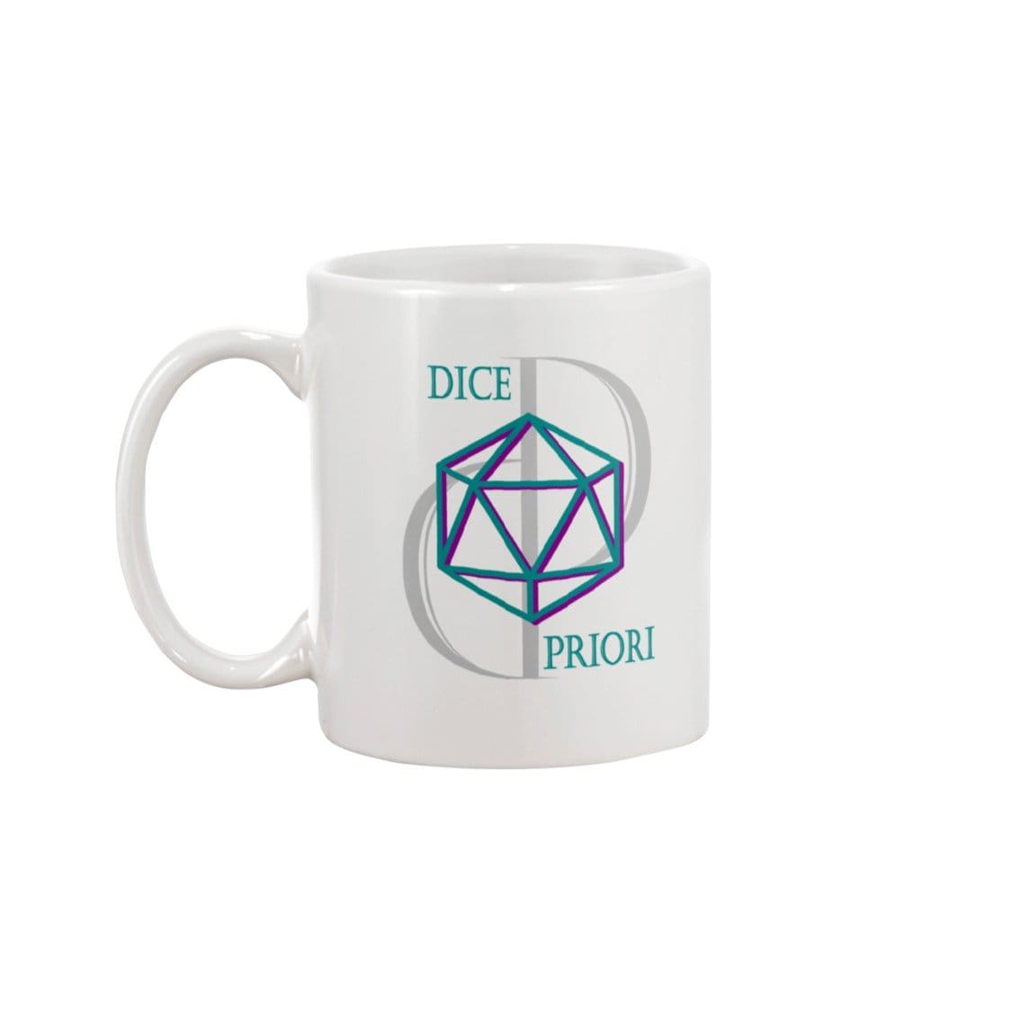 Dice Priori D20 Focus Text Logo 15oz Coffee Mug - Dice Priori