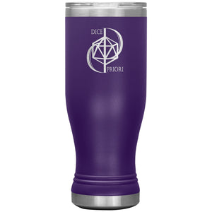 Dice Priori D20 Focus Text Logo 20oz Boho Vacuum Tumbler - Purple - Dice Priori