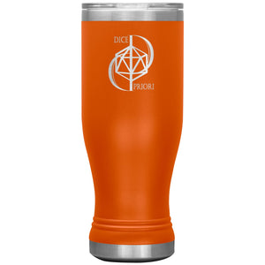 Dice Priori D20 Focus Text Logo 20oz Boho Vacuum Tumbler - Orange - Dice Priori