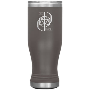 Dice Priori D20 Focus Text Logo 20oz Boho Vacuum Tumbler - Pewter - Dice Priori