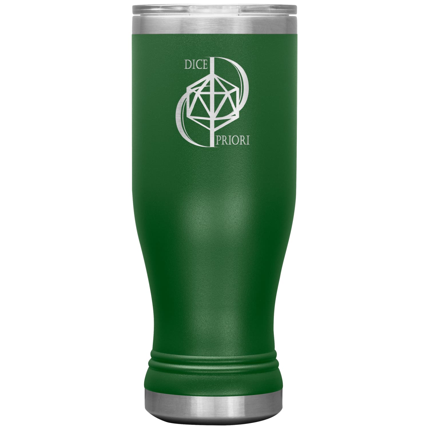 Dice Priori D20 Focus Text Logo 20oz Boho Vacuum Tumbler - Green - Dice Priori