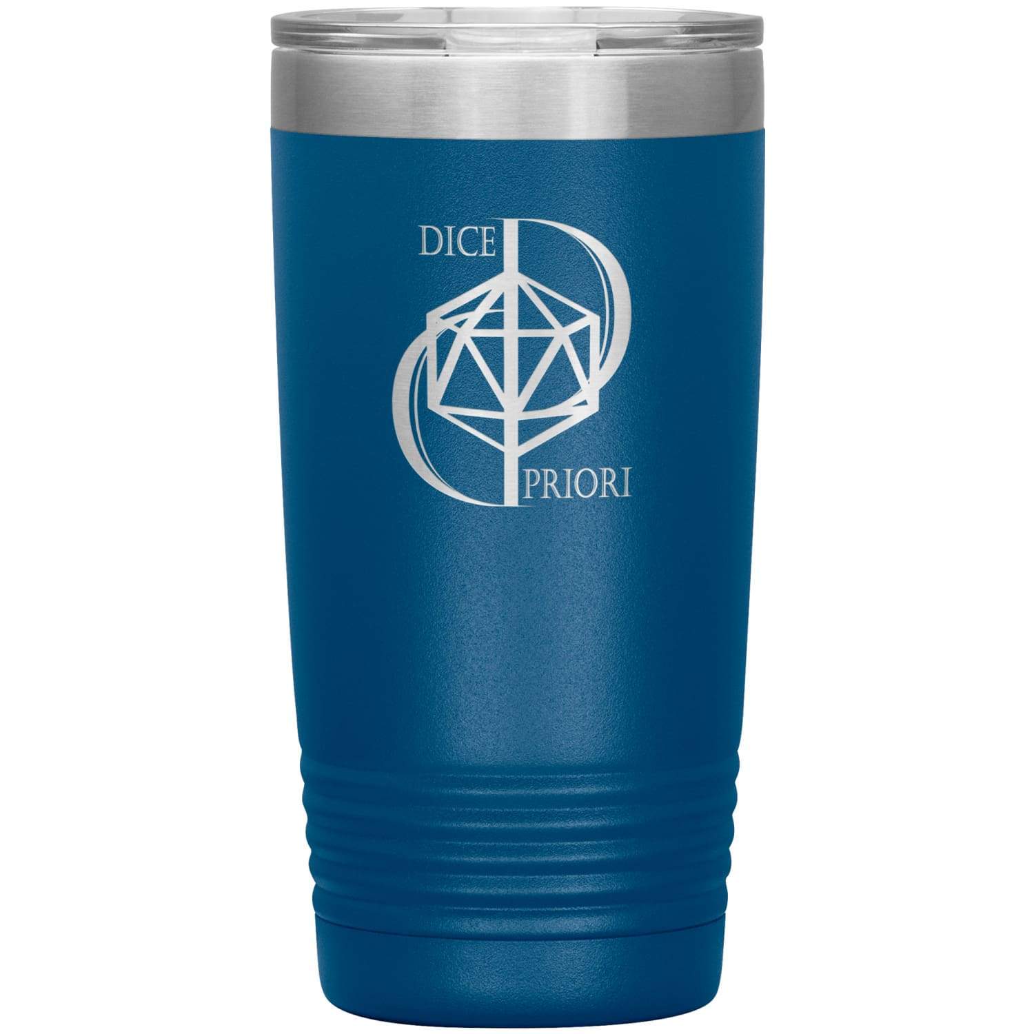 Dice Priori D20 Focus Text Logo 20oz Vacuum Tumbler - Blue - Dice Priori