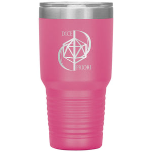 Dice Priori D20 Focus Text Logo 30oz Vacuum Tumbler - Pink - Dice Priori