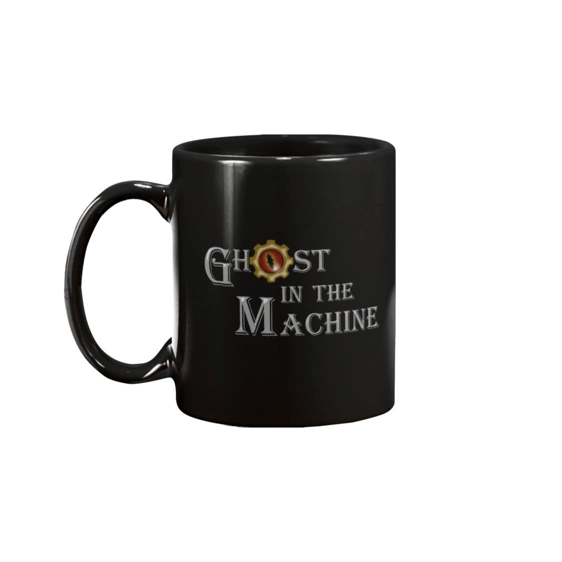 Dice Priori Ghost In The Machine Text 15oz Coffee Mug - Black / 15OZ - Dice Priori