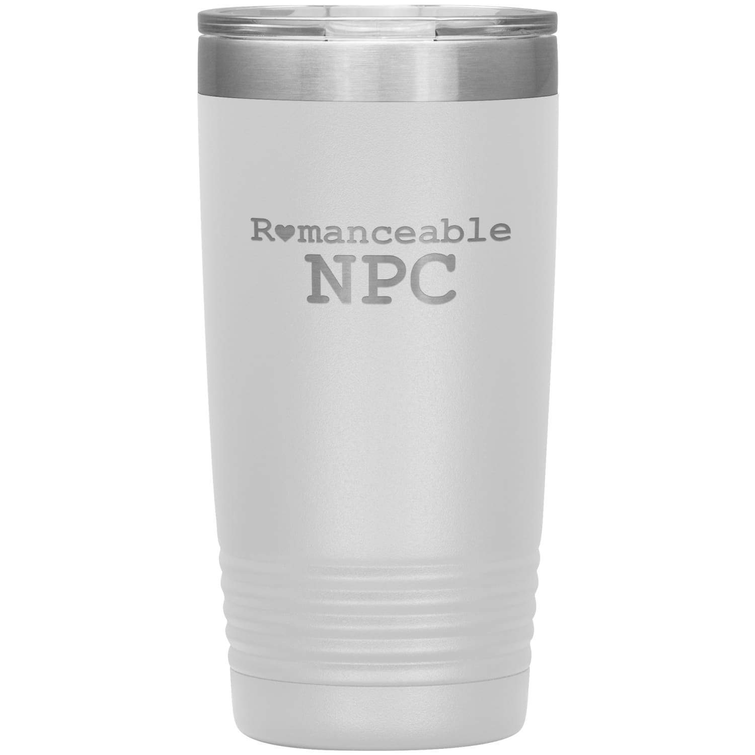 Dice Priori Romanceable NPC 20oz Vacuum Tumbler - White - Tumblers