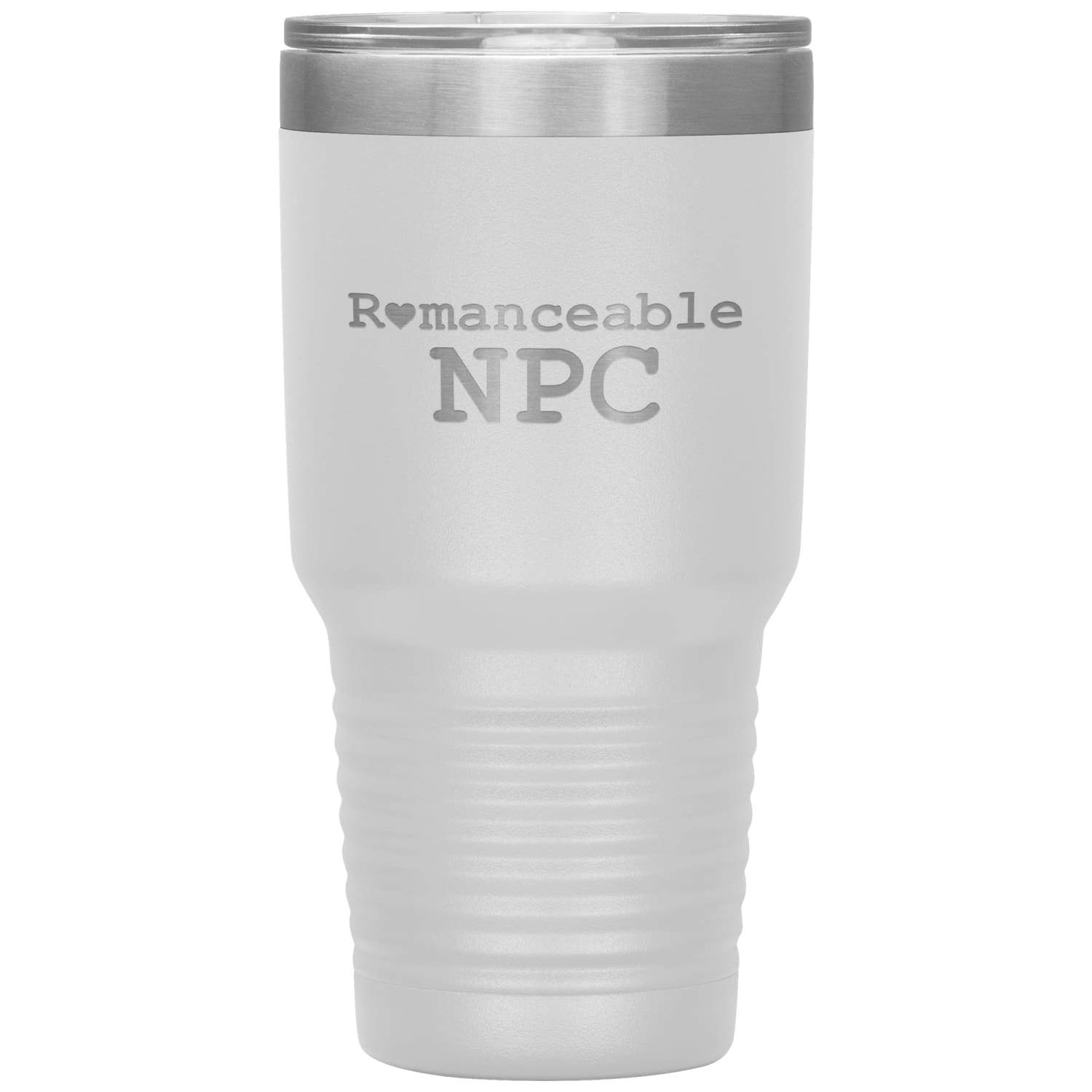 Dice Priori Romanceable NPC 30oz Vacuum Tumbler - White - Tumblers