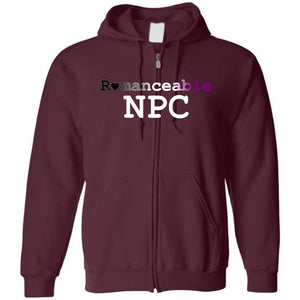 Dice Priori Romanceable NPC Ace Unisex Zip Hoodie - Maroon / S