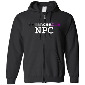 Dice Priori Romanceable NPC Ace Unisex Zip Hoodie - Black / S