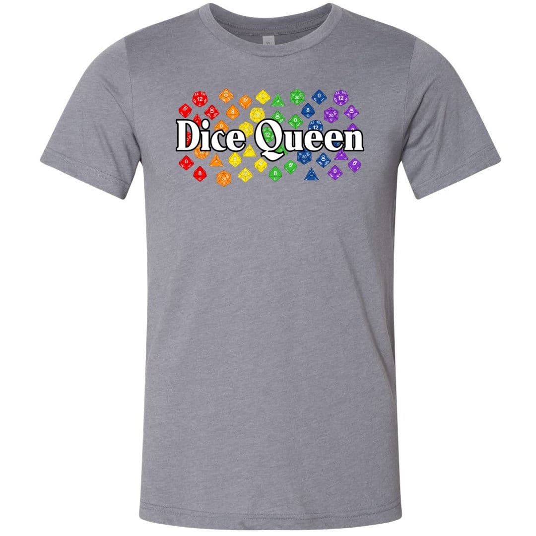 Dice Queen Rainbow Pride TS Unisex Premium Tee - Heather Storm / XS