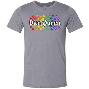 Dice Queen Rainbow Pride TS Unisex Premium Tee - Heather Storm / XS