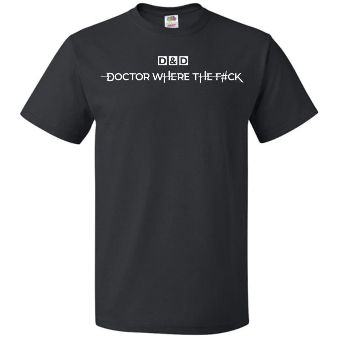 Doctor WTF D&D Logo Unisex Classic Tee - Black / S