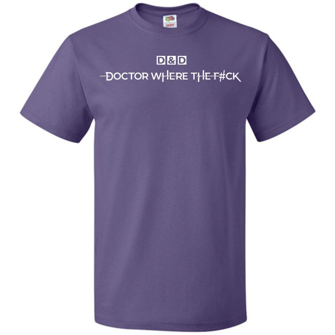 Doctor WTF D&D Logo Unisex Classic Tee - Purple / S