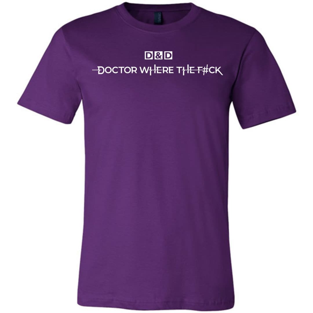 Doctor WTF D&D Logo Unisex Premium Tee - Team Purple / XS