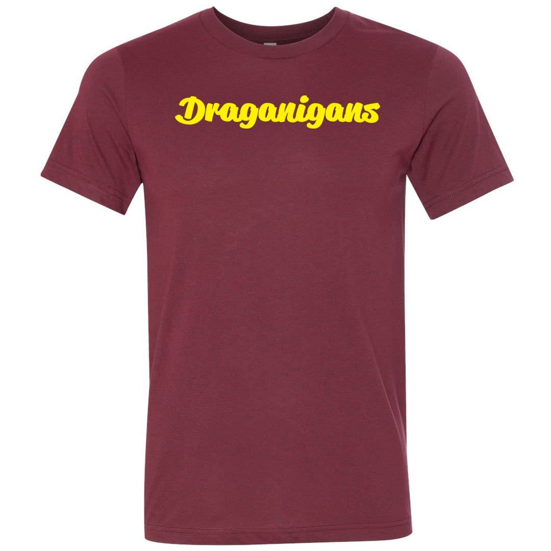 Draganigans Unisex Premium Tee - Heather Cardinal / XS
