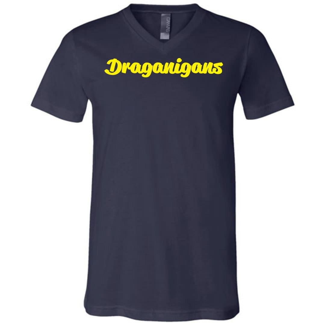 Draganigans Unisex Premium V-Neck Tee - Navy / S