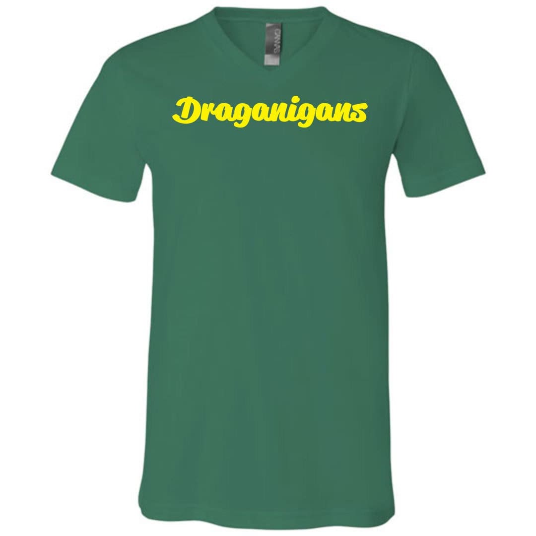 Draganigans Unisex Premium V-Neck Tee - Kelly / S
