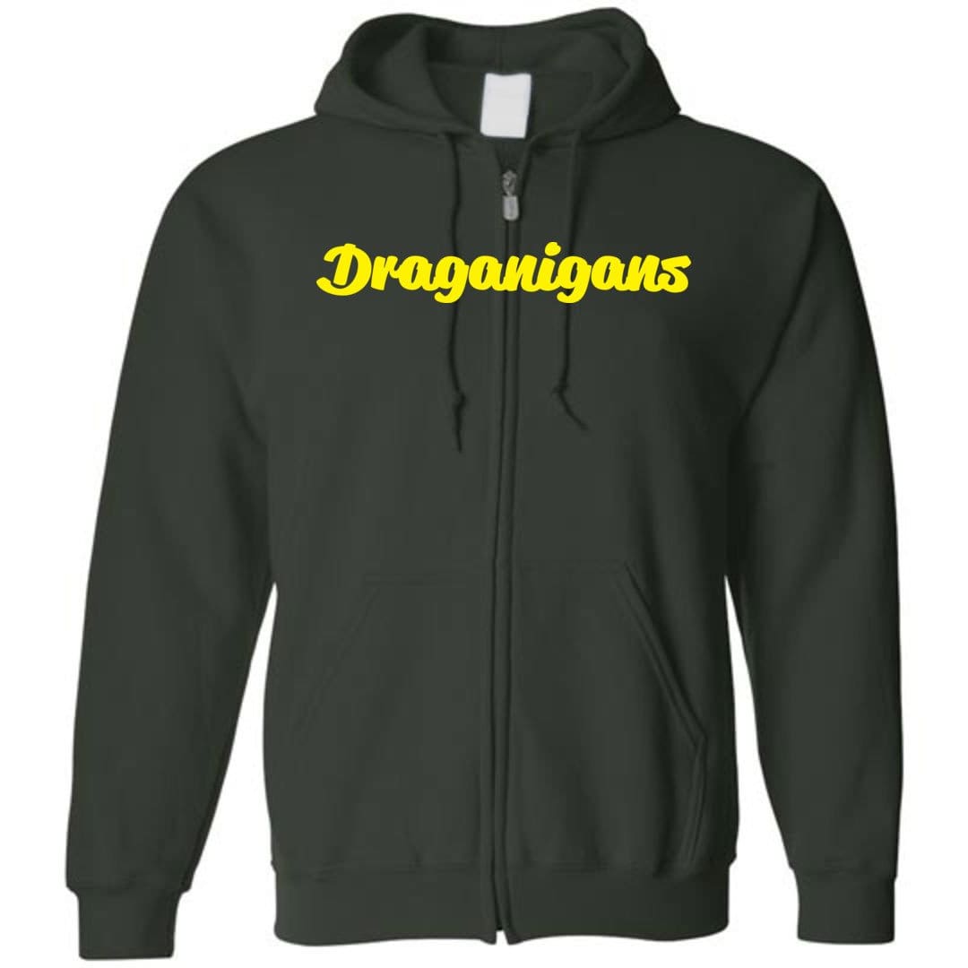Draganigans Unisex Zip Hoodie - Forest Green / S