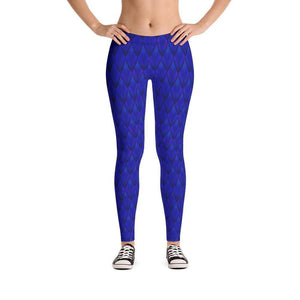 Dragon Scale Leggings - Blue Dragon - All Over Prints