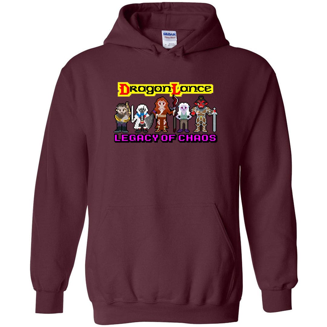 Dragonlance Legacy of Chaos Pixel Art TS Unisex Pullover Hoodie - Maroon / S