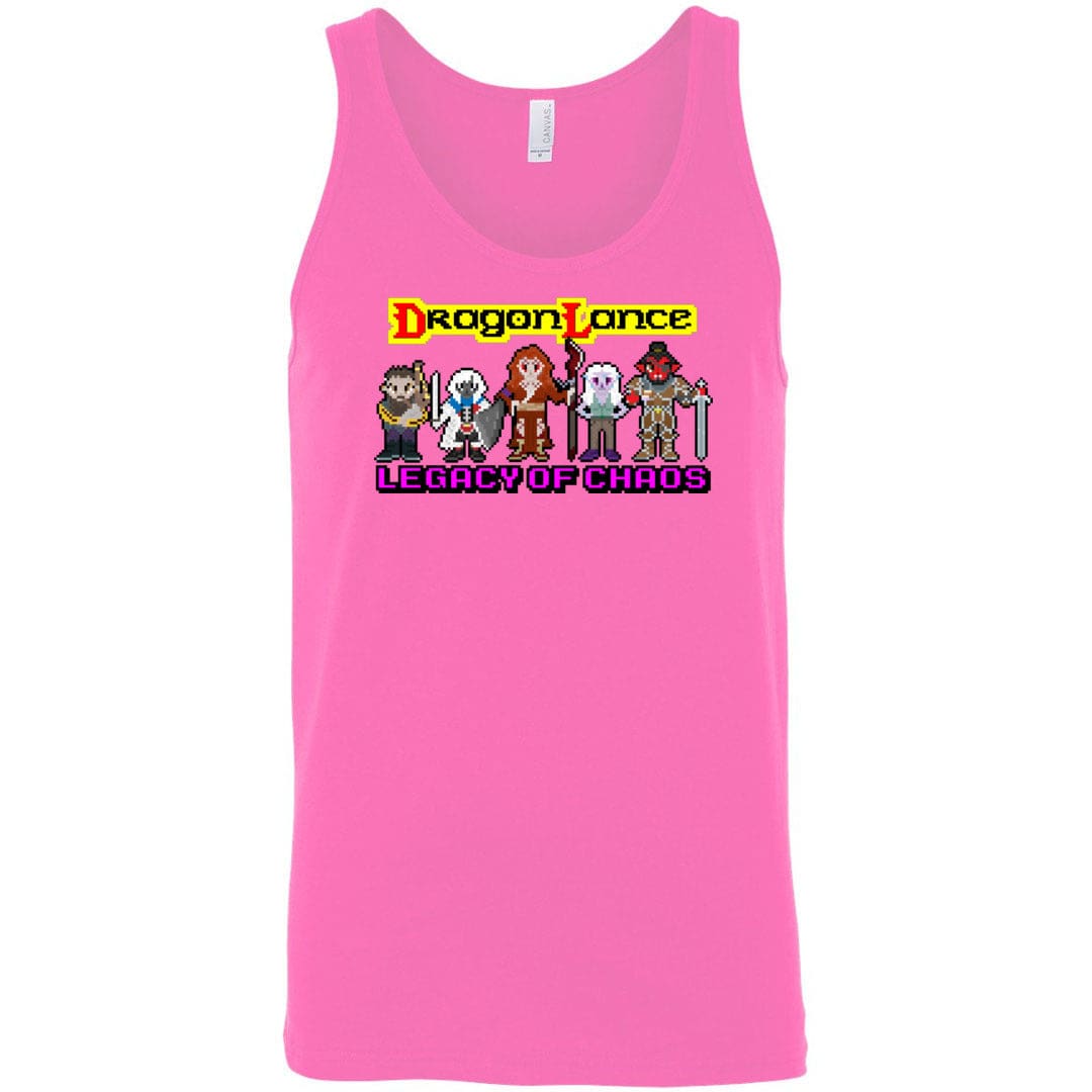 Dragonlance Legacy of Chaos Pixel Art Unisex Premium Tank - Neon Pink / S
