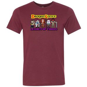 Dragonlance Legacy of Chaos Pixel Art Unisex Premium Tee - Heather Cardinal / XS