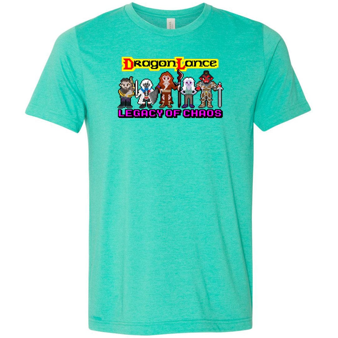 Dragonlance Legacy of Chaos Pixel Art Unisex Premium Tee - Heather Sea Green / XS