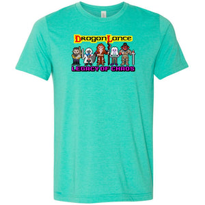 Dragonlance Legacy of Chaos Pixel Art Unisex Premium Tee - Heather Sea Green / XS