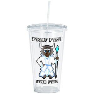 Dragons of Rebirth Aryth Pixel Quote 16oz Acrylic Tumbler - Drinkware