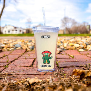 Dragons of Rebirth Dew Pixel Quote 16oz Acrylic Tumbler - Drinkware