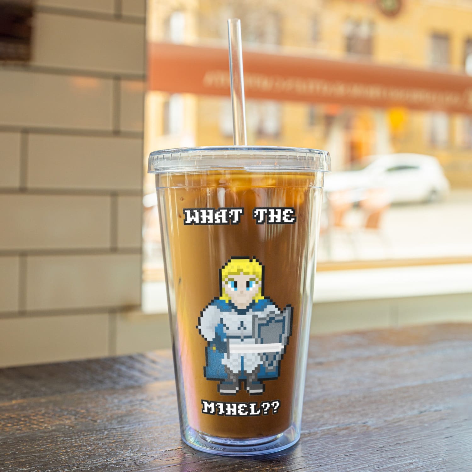 Dragons of Rebirth Mihel Pixel Quote 16oz Acrylic Tumbler - Drinkware