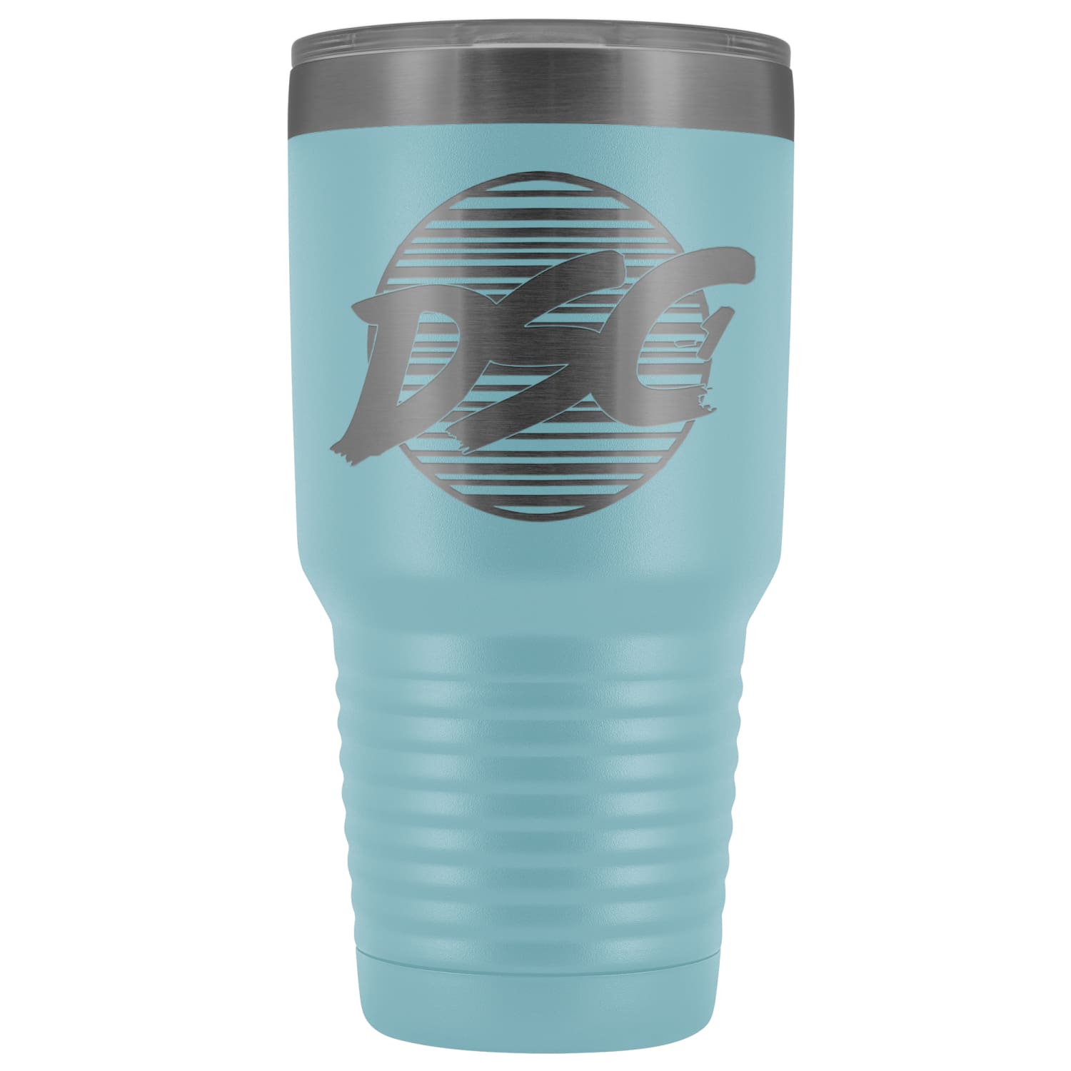DSC 80s Logo 30oz Vacuum Tumbler - Light Blue - Tumblers