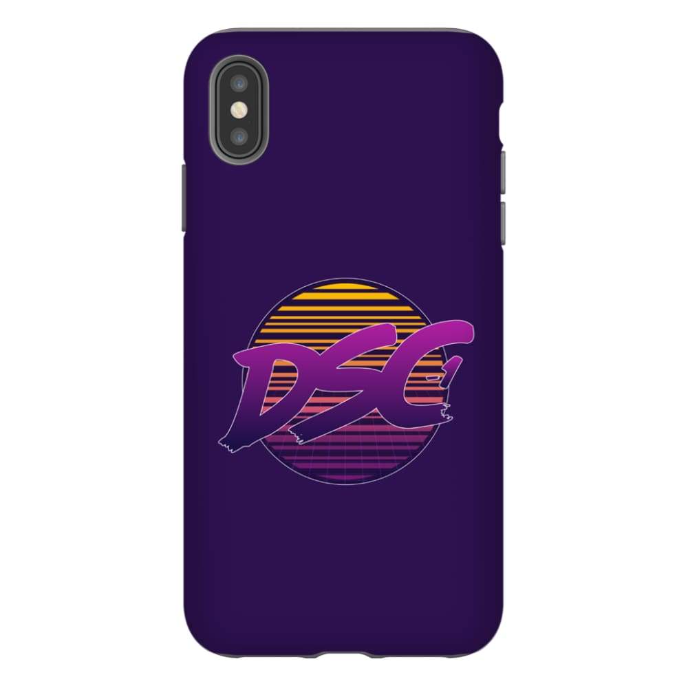 DSC 80s Logo Midnight Blue Tough Phone Case - iPhone XS Max