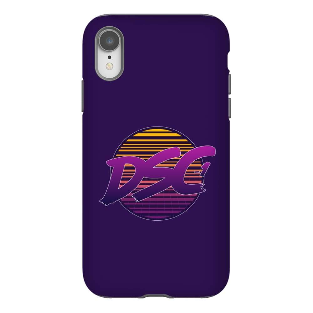 DSC 80s Logo Midnight Blue Tough Phone Case - iPhone XR
