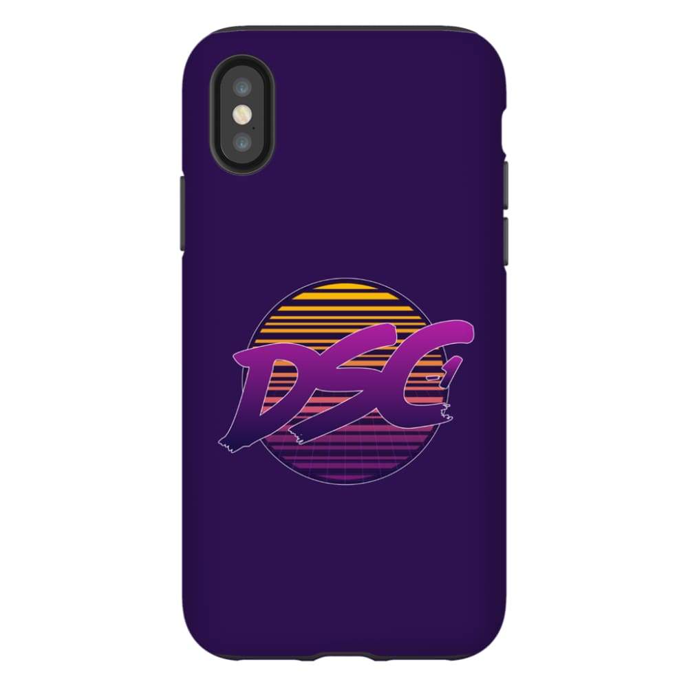 DSC 80s Logo Midnight Blue Tough Phone Case - iPhone XS