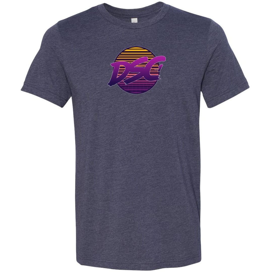 DSC 80’s Logo Unisex Premium Tee - Heather Midnight Navy / XS
