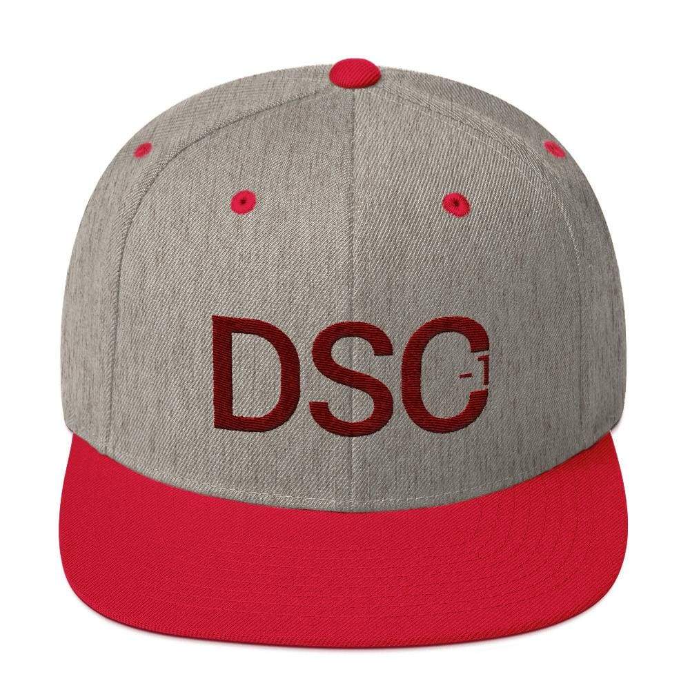 Dsc Classic Snapback Hat - Heather Grey/ Red