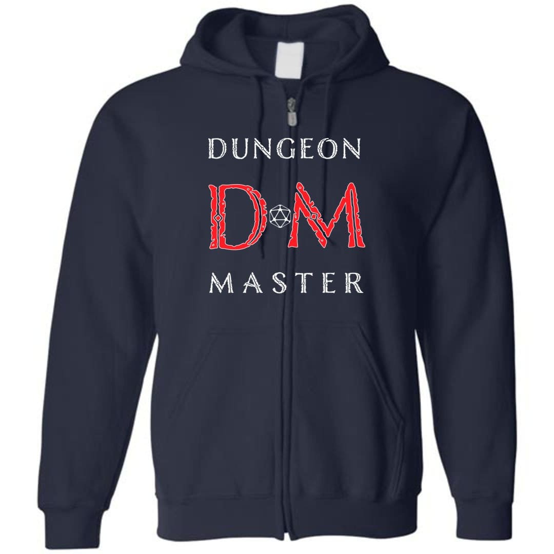 Dungeon Master DM Ancient Unisex Zip Hoodie - Navy / S