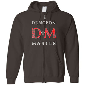 Dungeon Master DM Ancient Unisex Zip Hoodie - Dark Chocolate / S