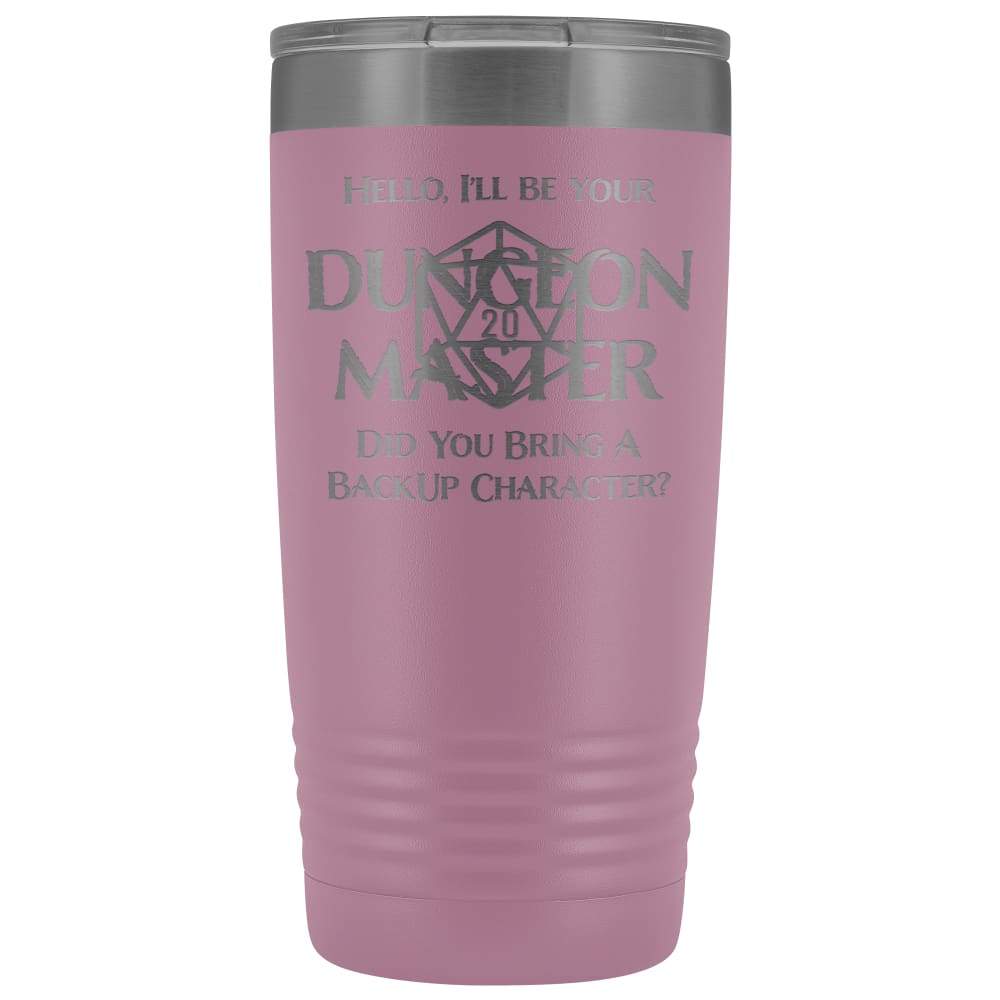 Dungeon Master DM Backup 20oz Vacuum Tumbler - Light Purple - Tumblers
