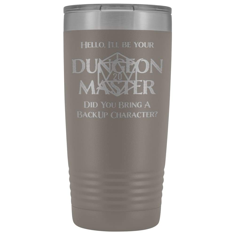 Dungeon Master DM Backup 20oz Vacuum Tumbler - Pewter - Tumblers