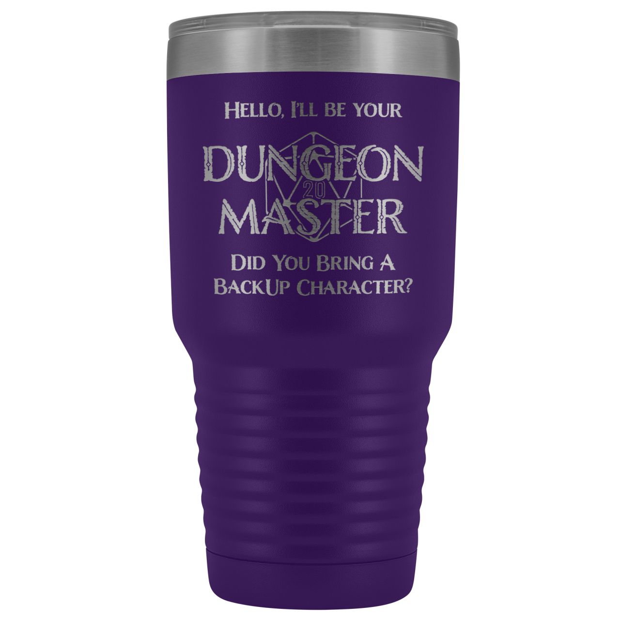 Dungeon Master DM Backup 30oz Vacuum Tumbler - Purple - Tumblers