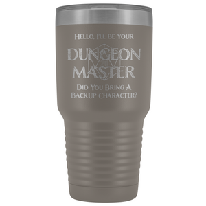 Dungeon Master DM Backup 30oz Vacuum Tumbler - Pewter - Tumblers