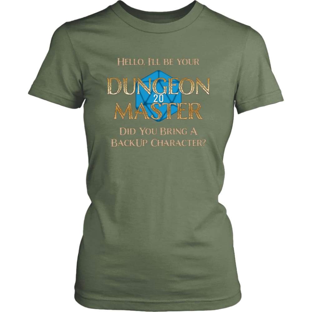 Dungeon Master DM Backup Womens Premium Tee - District Womens Shirt / Fresh Fatigue / XS - T-shirt