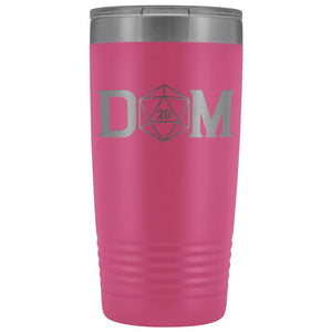 Dungeon Master DM Crit D20 20oz Vacuum Tumbler - Pink - Tumblers